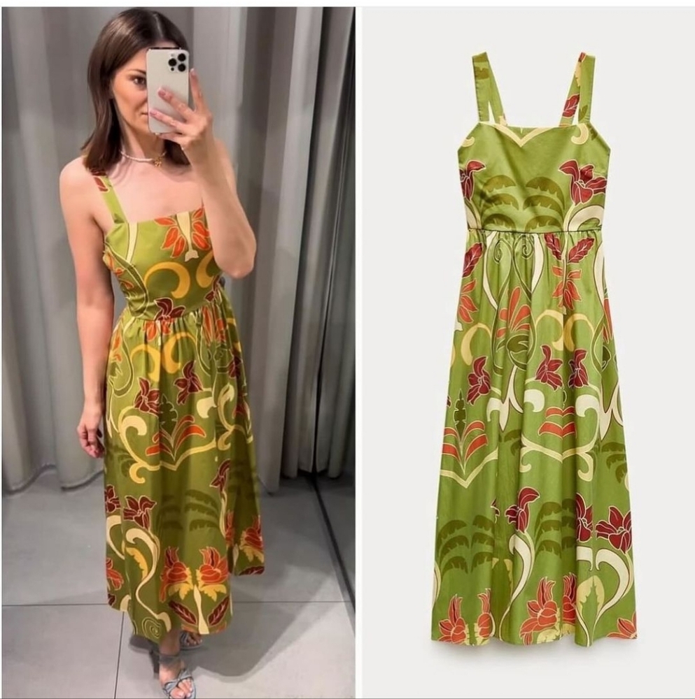 ZARA PRINTED  DRESS Size  M - Picture 12 of 15